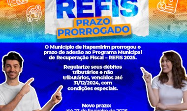 Refis prorrogado